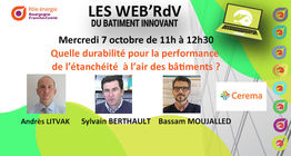 WEB'RDV du 7 octobre sur le projet DURABILITAIR