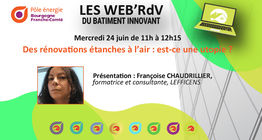 WEB'RDV du 24 juin sur l'�tanch�it� � l'air en r�novation