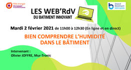 WEB'RDV du 2 f�vrier sur l'humidit� dans le b�timent